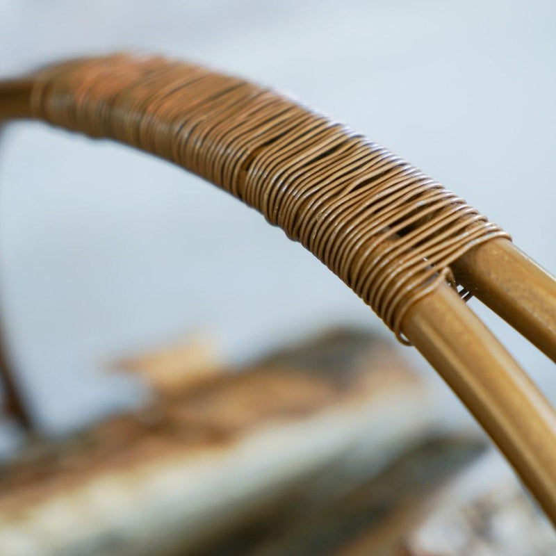 Sleek Round Copper Fireside Log Holder