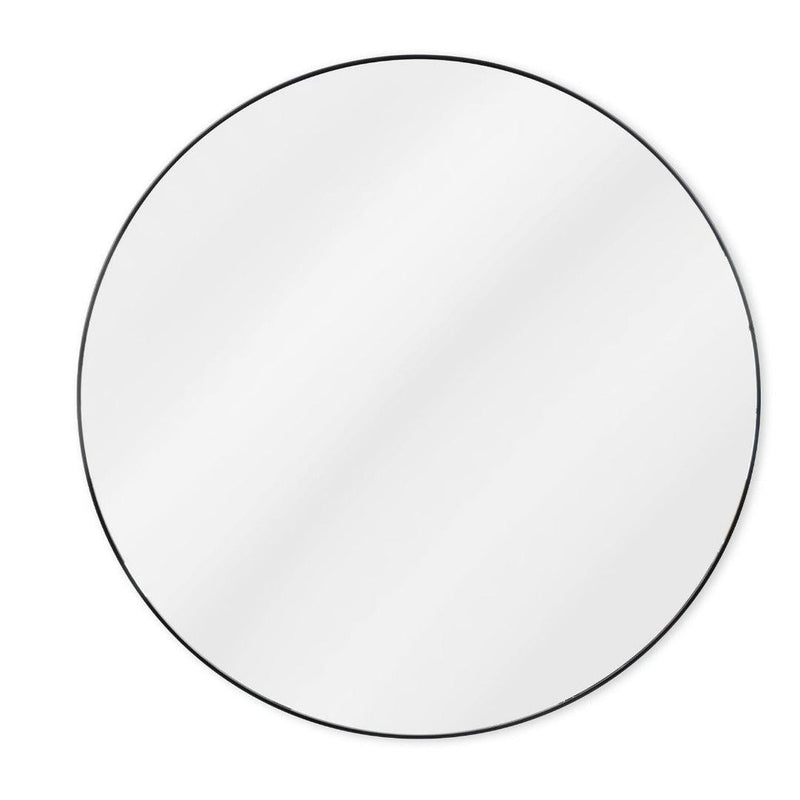 Slim Steel Frame Round Wall Mirror