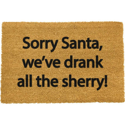 Sorry Santa, we've drank all the Sherry! Doormat