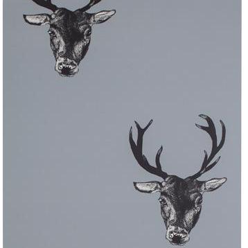 Stag Print Wallpaper - Grey - Graduate Collection