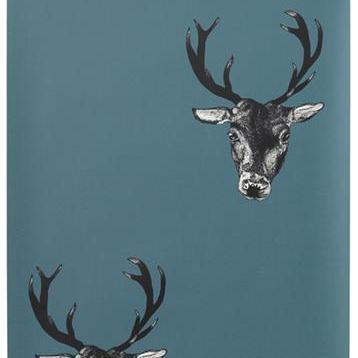 Stag Print Wallpaper - Teal - Graduate Collection
