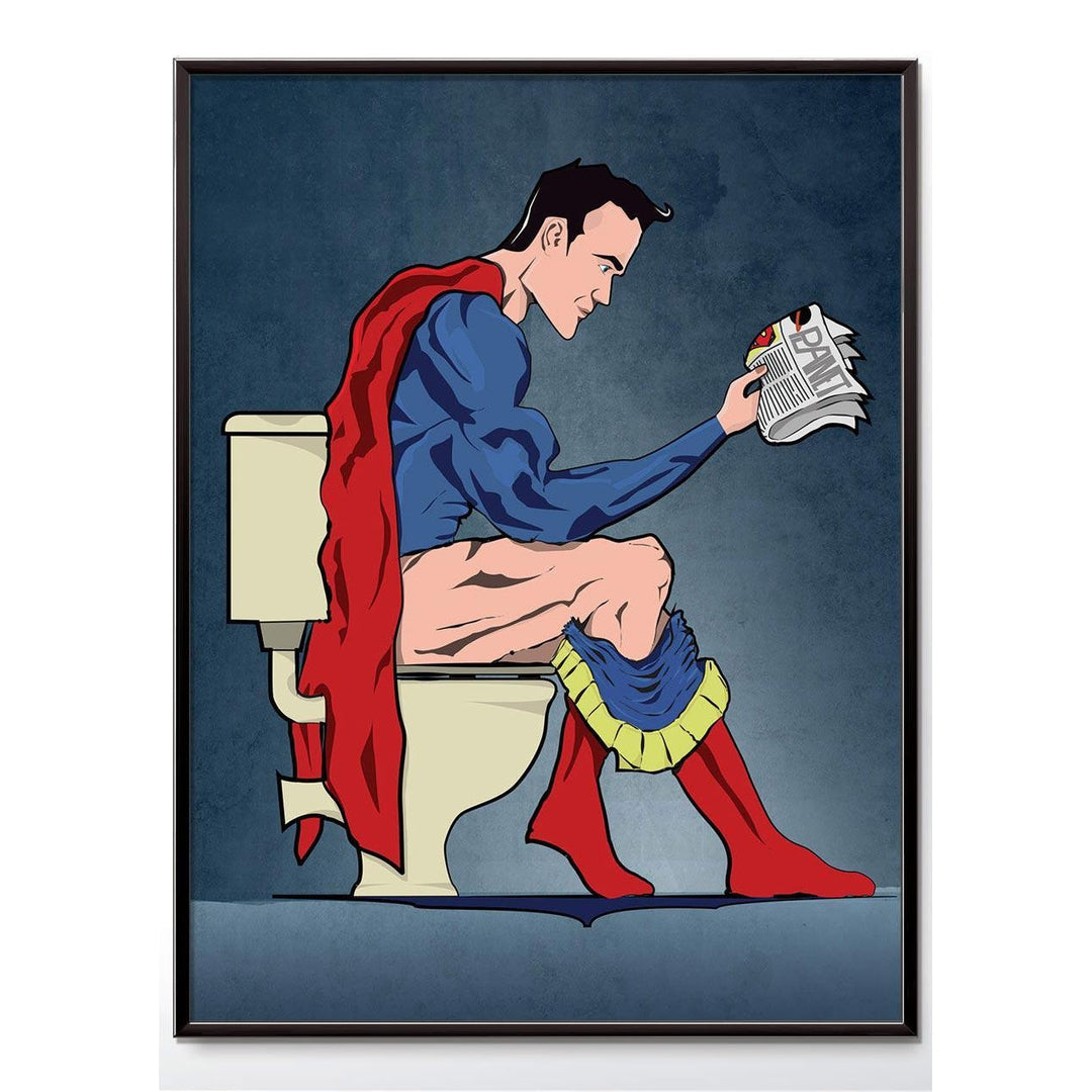 Superman on the Loo Print