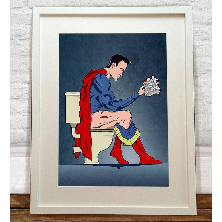 Superman on the Loo Print