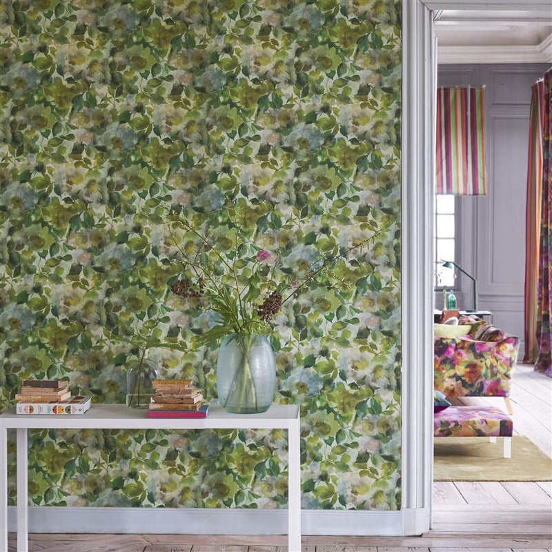 Surimono Wallpaper - Moss - Designers Guild
