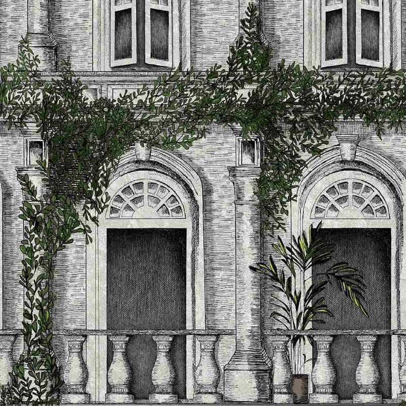 The Architecture Wallpaper - Green - Brand Mckenzie