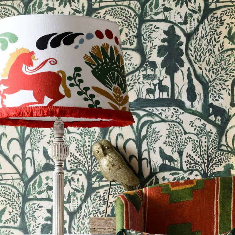 The Enchanted Woodland Green Wallpaper - Set of 3 Rolls - MINDTHEGAP