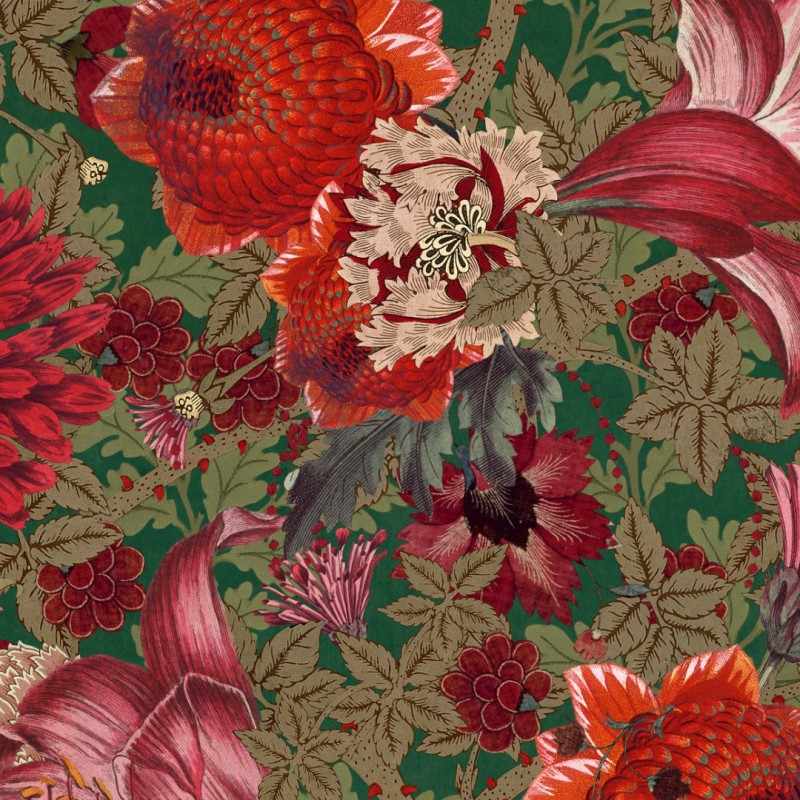 The Flowering Green Wallpaper - Set of 3 Rolls - MINDTHEGAP