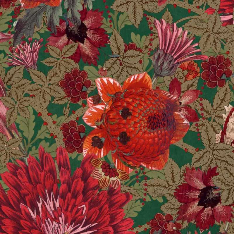 The Flowering Green Wallpaper - Set of 3 Rolls - MINDTHEGAP