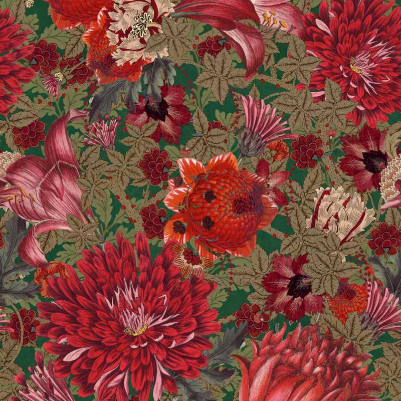 The Flowering Green Wallpaper - Set of 3 Rolls - MINDTHEGAP