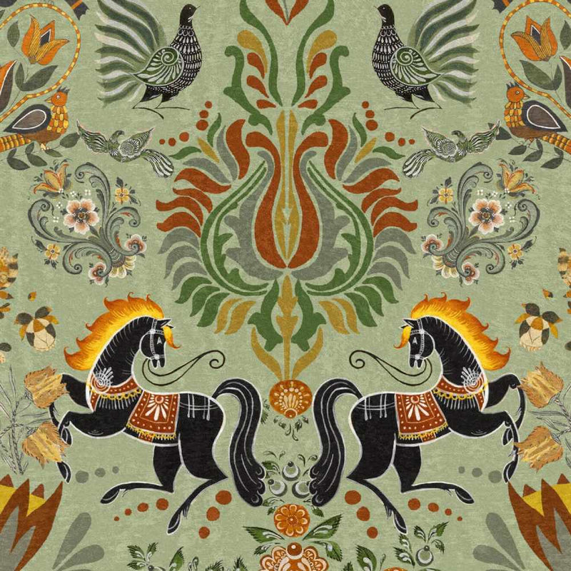 The Folk Parade Wallpaper - Set of 3 Rolls - MINDTHEGAP