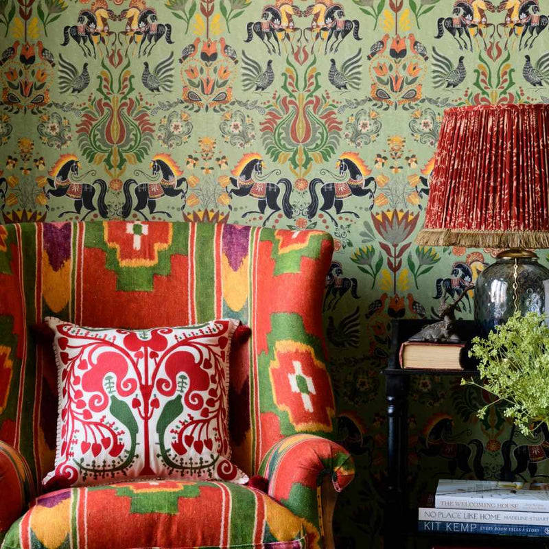 The Folk Parade Wallpaper - Set of 3 Rolls - MINDTHEGAP