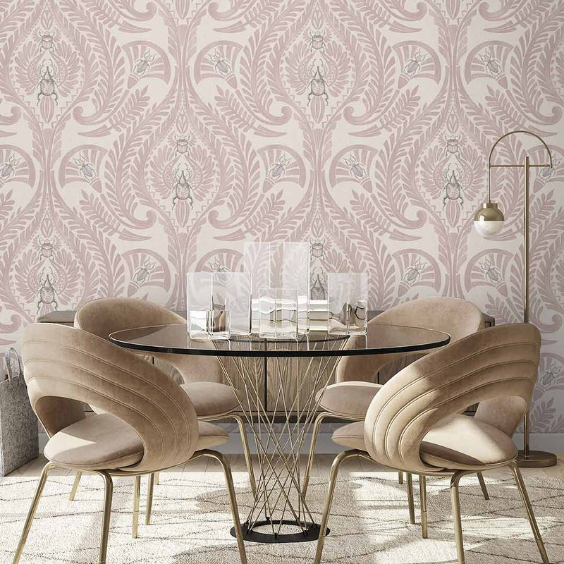 The Great Damask Wallpaper - Dusky Pink - Brand Mckenzie