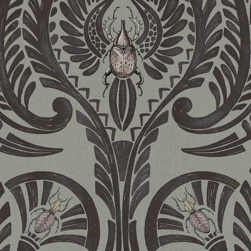 The Great Damask Wallpaper - Raisin - Brand Mckenzie