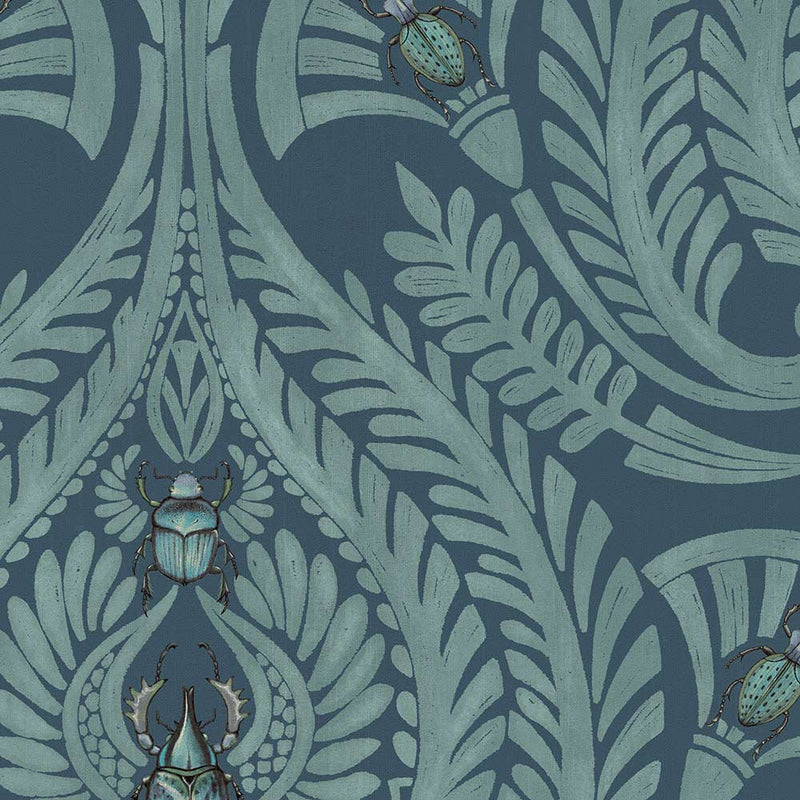 The Great Damask Wallpaper - Teal - Brand Mckenzie
