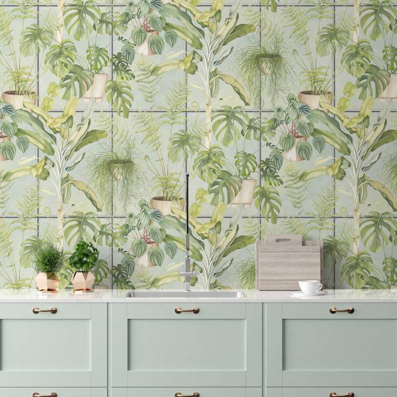 The Green House Wallpaper - House Green - Brand Mckenzie