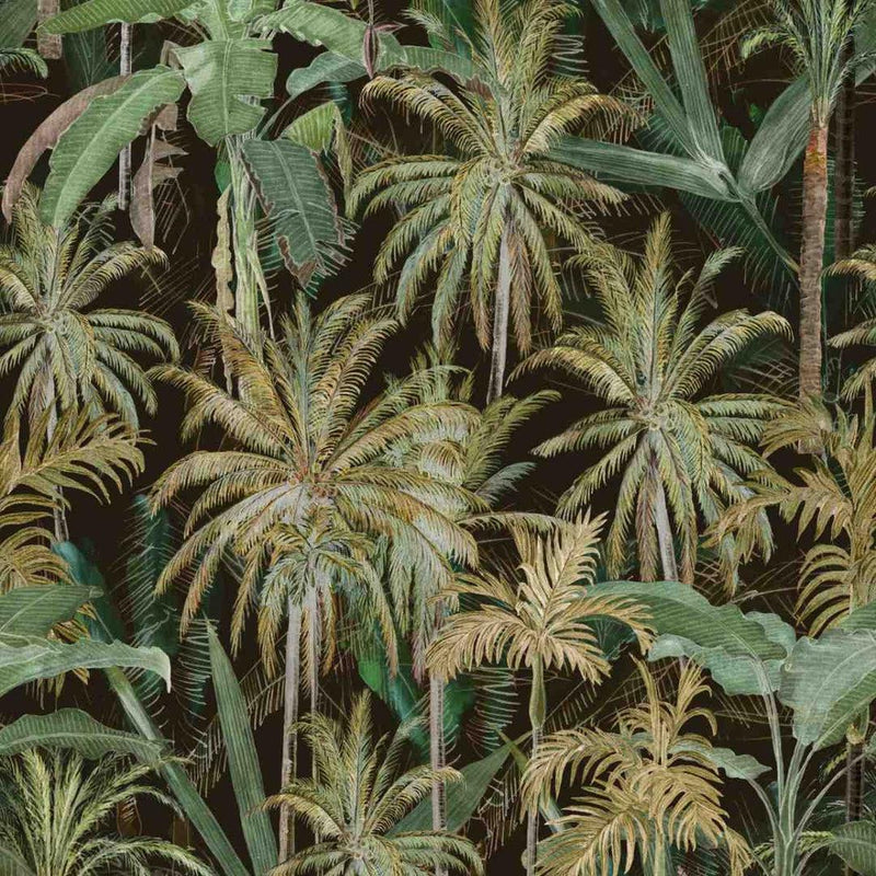 The Jungle Anthracite Wallpaper - Set of 3 Rolls - MINDTHEGAP