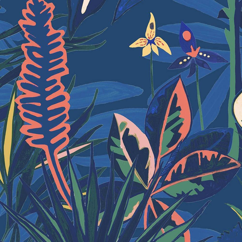 The Tropics Wallpaper - Midnight Blue - Brand Mckenzie