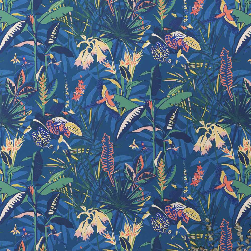 The Tropics Wallpaper - Midnight Blue - Brand Mckenzie