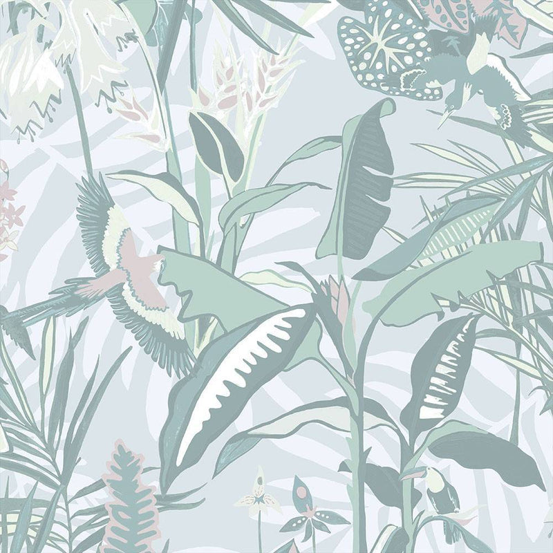 The Tropics Wallpaper - Mint Green - Brand Mckenzie