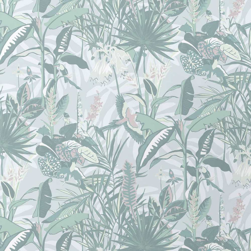 The Tropics Wallpaper - Mint Green - Brand Mckenzie