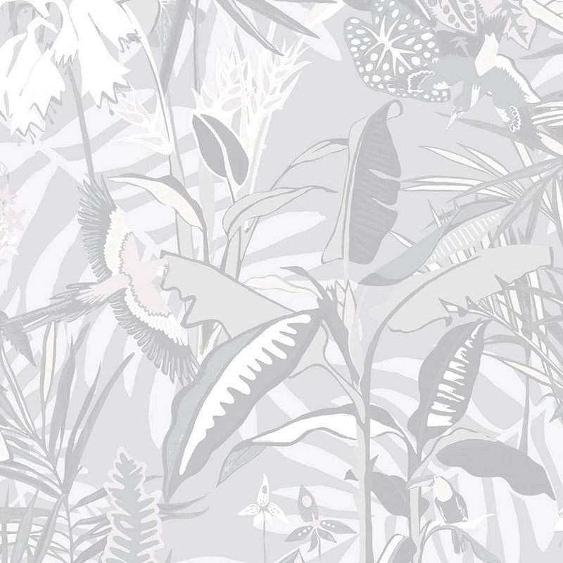 The Tropics Wallpaper - Stone Grey - Brand Mckenzie