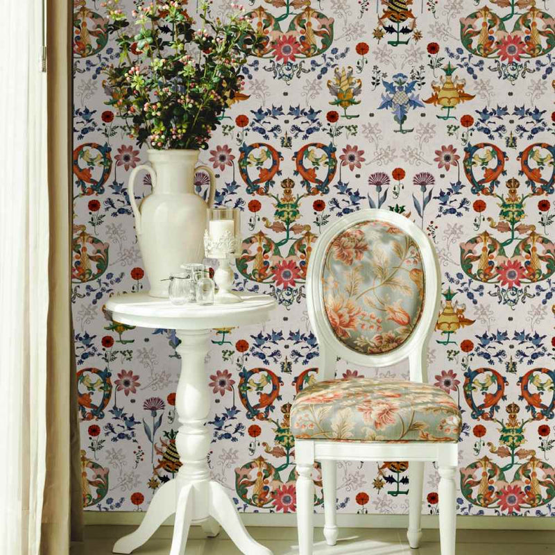 Transylvania Folk Taupe Wallpaper - Set of 3 Rolls - MINDTHEGAP