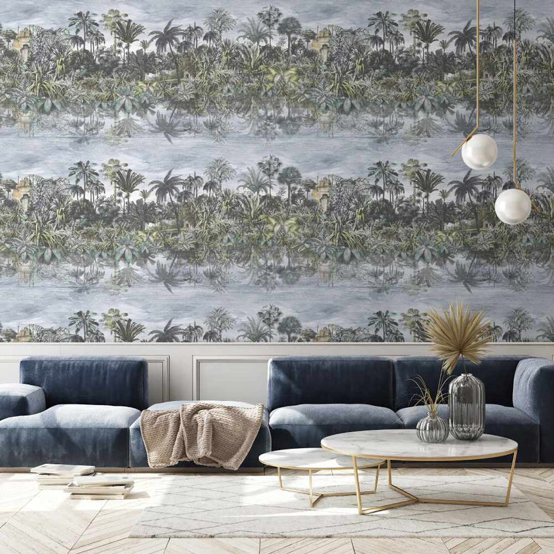 Tropical Reflections Wallpaper - Green - Brand Mckenzie