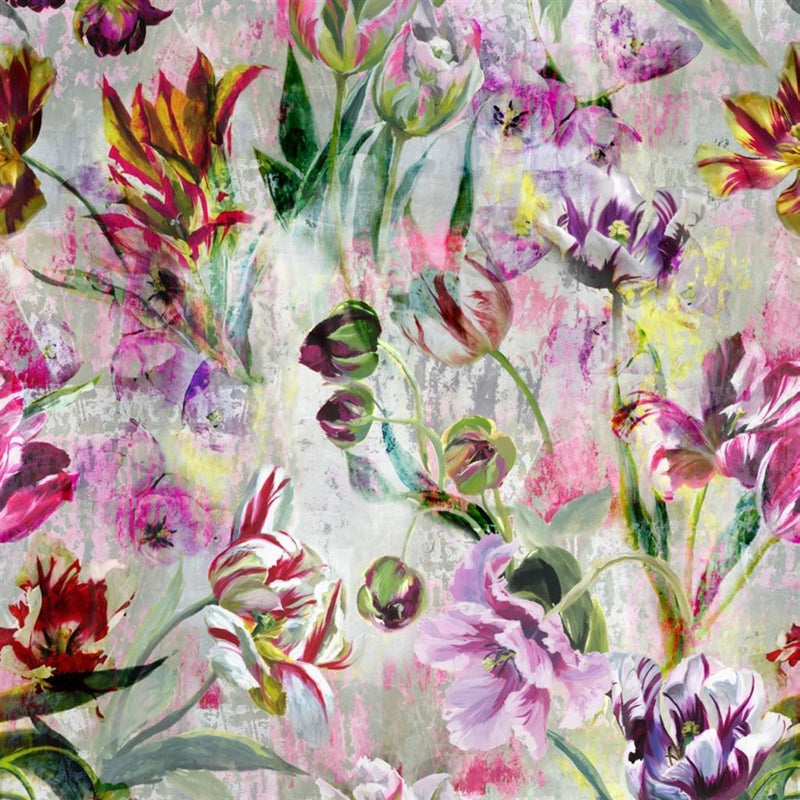 Tulipa Stellata Wallpaper - Fuchsia - Designers Guild
