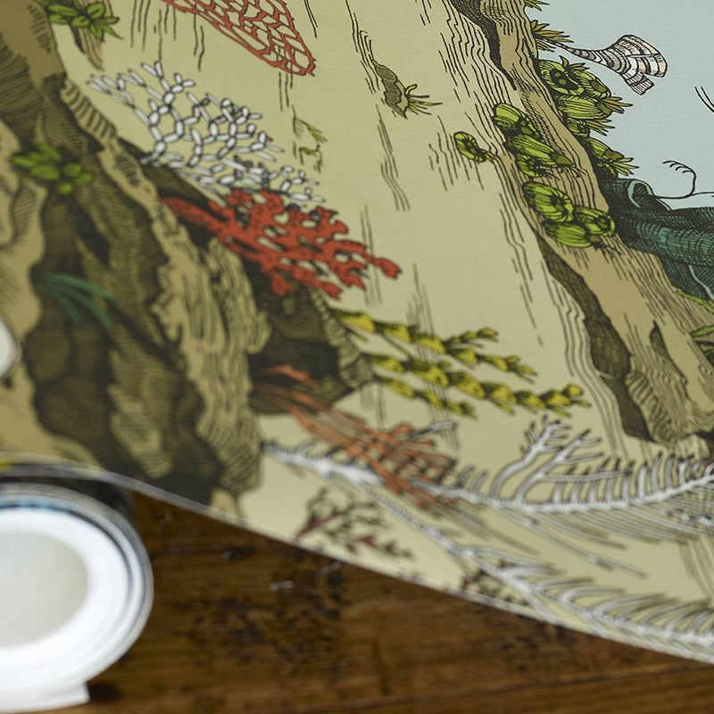 Underwater Jungle Wallpaper - Aqua - Josephine Munsey