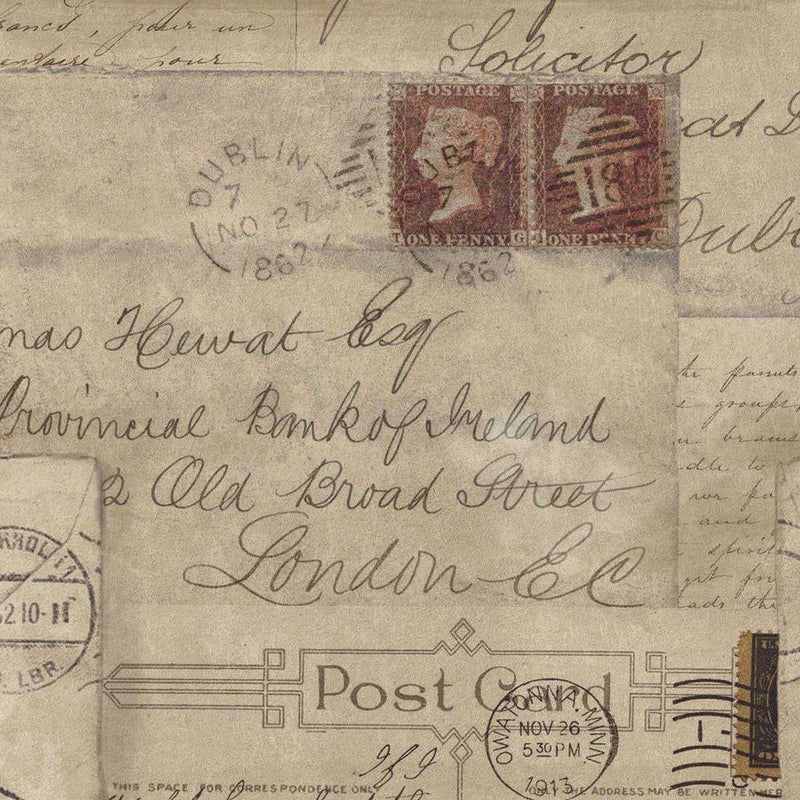 Vintage Letters Wallpaper - Set of 3 Rolls - MINDTHEGAP