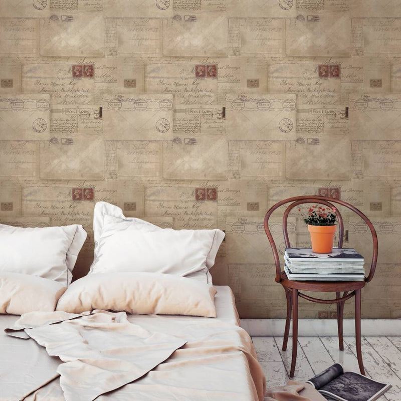 Vintage Letters Wallpaper - Set of 3 Rolls - MINDTHEGAP