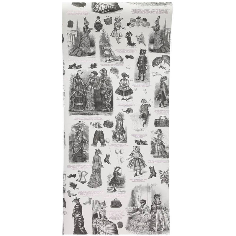 Visitorian Fashionista Wallpaper - Black & White - Graduate Collection