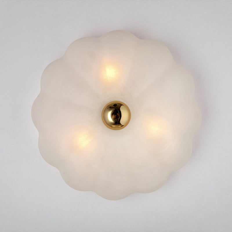 White Flower Flush Ceiling Light - Houseof