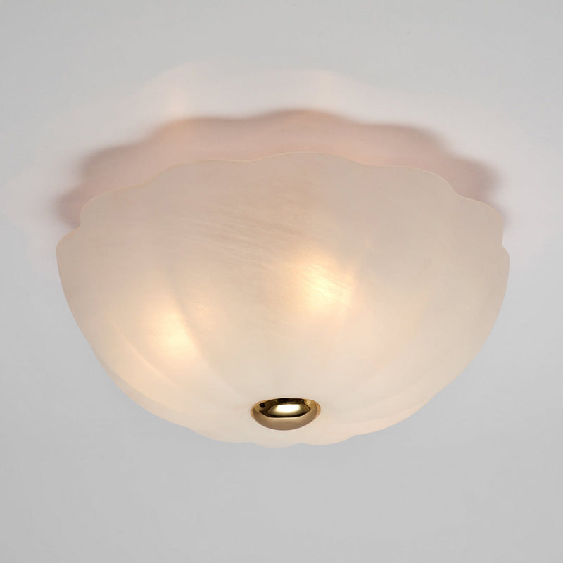 White Flower Flush Ceiling Light - Houseof