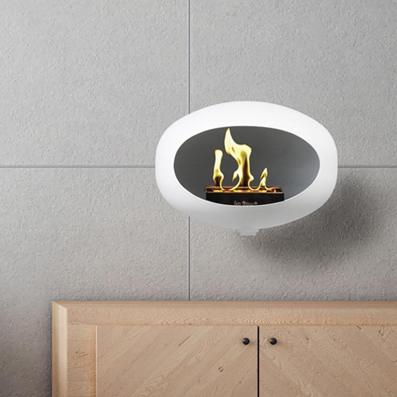 White Wall Bioethanol Fire - Le Feu