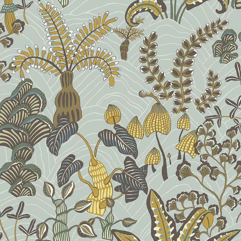 Woodland Floor Wallpaper - Celadon & Lemon - Josephine Munsey