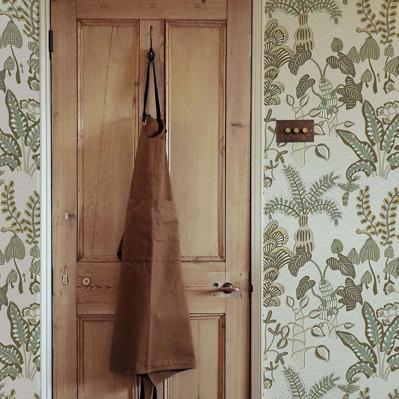 Woodland Floor Wallpaper - Soft Olive - Josephine Munsey