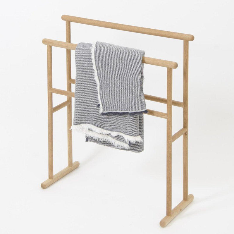 Yoku Freestanding Towel Rail - Natural Oak