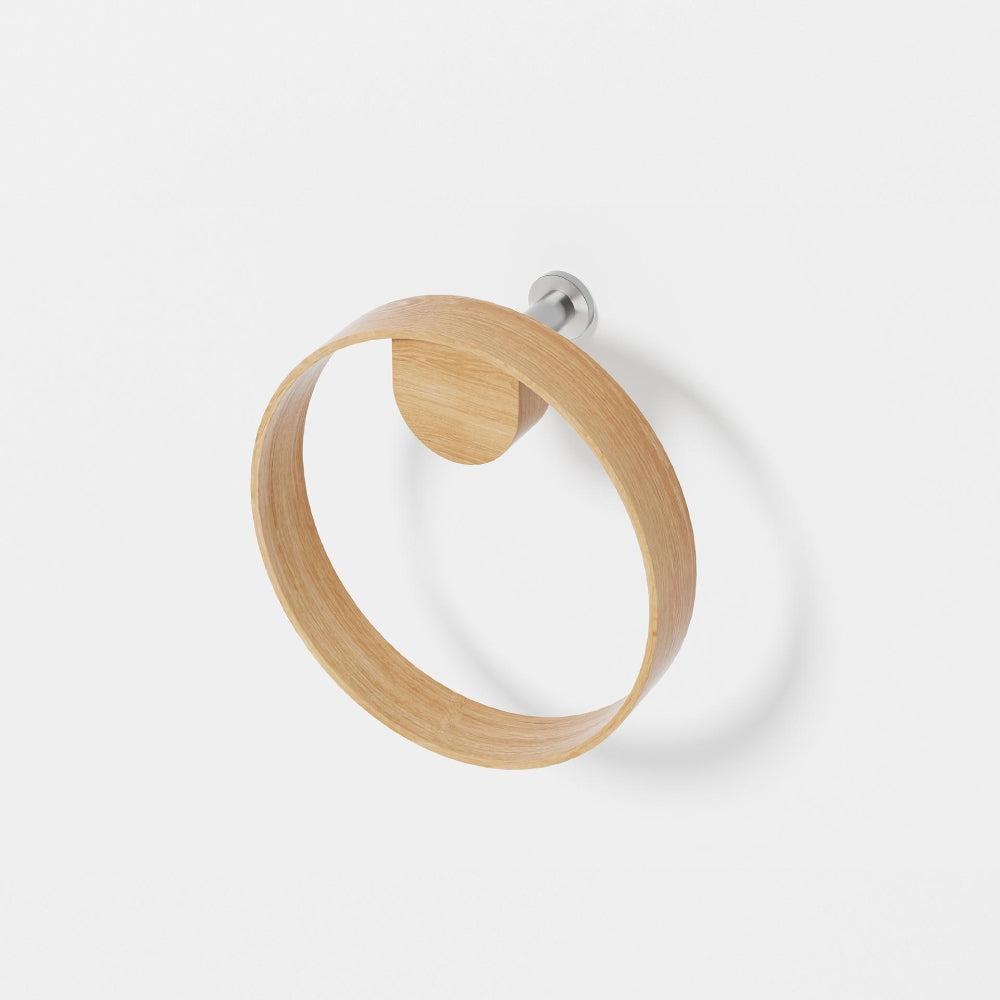 Yoku Ring Towel Holder - Natural Oak