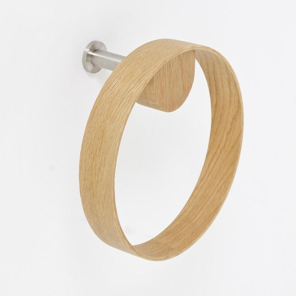 Yoku Ring Towel Holder - Natural Oak