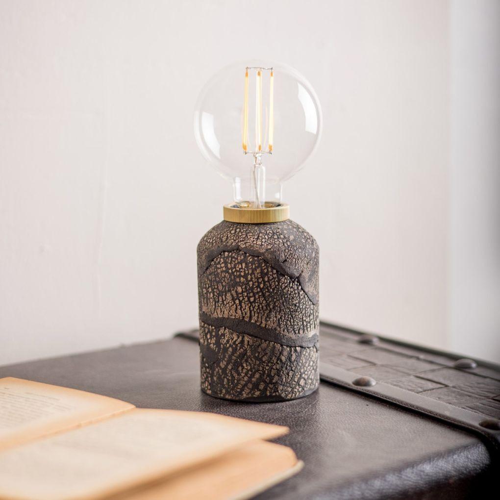 Bixa Small Ceramic Table Lamp Clay