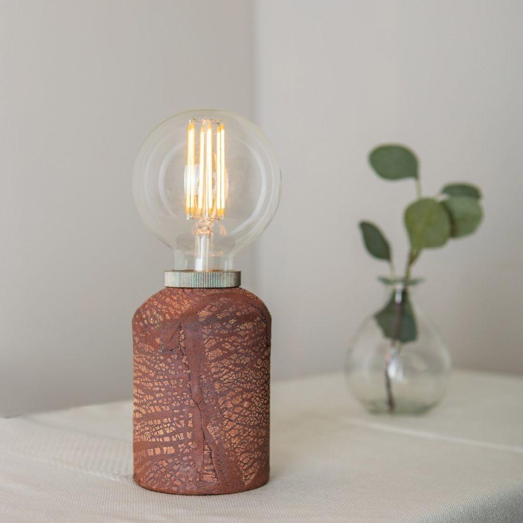 Bixa Small Ceramic Table Lamp Iron