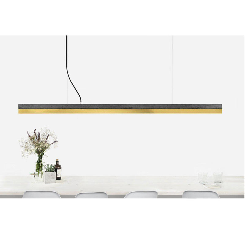C3 Concrete and Brass Pendant Light - GANTlights