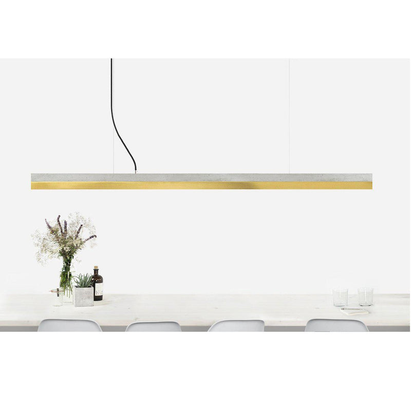 C3 Concrete and Brass Pendant Light - GANTlights