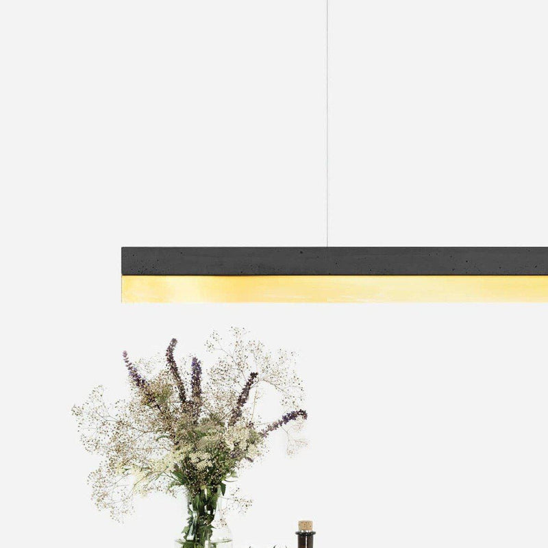 C3 Concrete and Brass Pendant Light - GANTlights