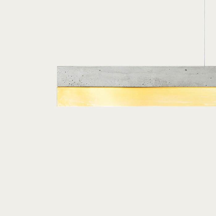 C3 Concrete and Brass Pendant Light - GANTlights
