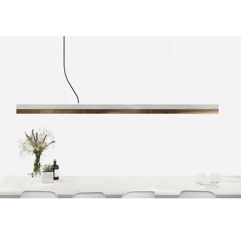 C3 Concrete and Walnut Pendant Light - GANTlights