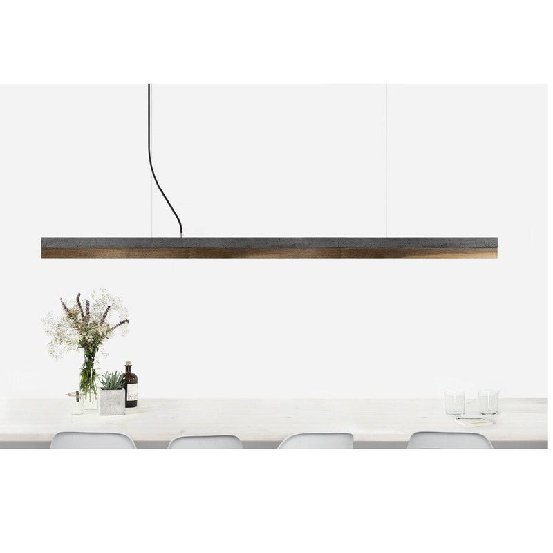 C3 Concrete and Walnut Pendant Light - GANTlights