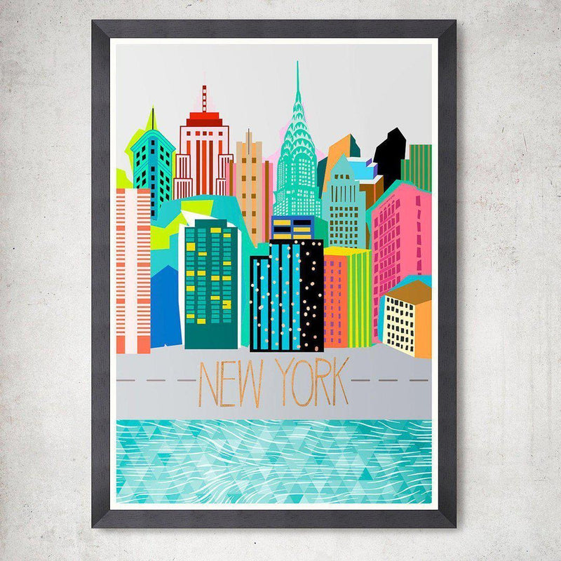 Colours of NY Framed Wall Art - MINDTHEGAP