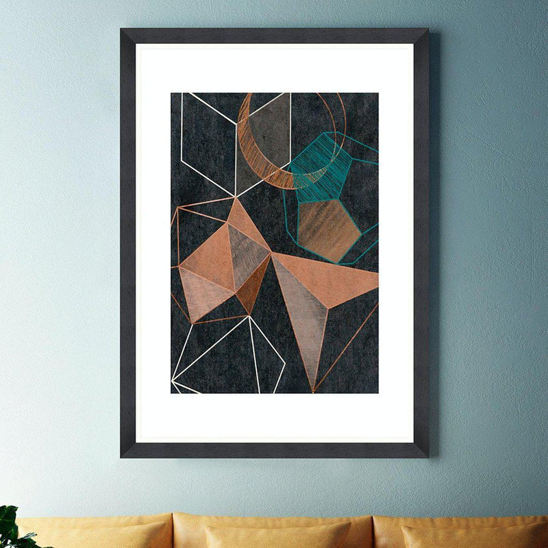 Copper Geometry Framed Wall Art - MINDTHEGAP